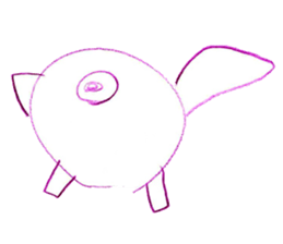 Creatures drawing sticker sticker #14954955