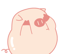 Vivid Emotions with Chubby Cute Pink Pig sticker #14957422