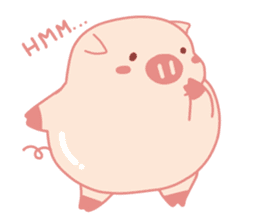 Vivid Emotions with Chubby Cute Pink Pig sticker #14957423