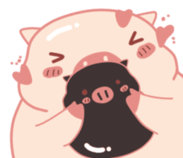 Vivid Emotions with Chubby Cute Pink Pig sticker #14957425