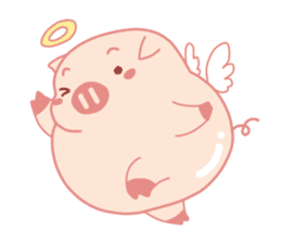 Vivid Emotions with Chubby Cute Pink Pig sticker #14957426
