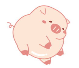 Vivid Emotions with Chubby Cute Pink Pig sticker #14957427