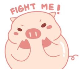 Vivid Emotions with Chubby Cute Pink Pig sticker #14957429