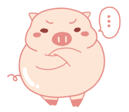 Vivid Emotions with Chubby Cute Pink Pig sticker #14957432