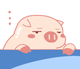 Vivid Emotions with Chubby Cute Pink Pig sticker #14957433
