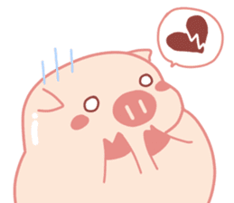 Vivid Emotions with Chubby Cute Pink Pig sticker #14957434