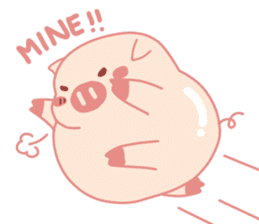 Vivid Emotions with Chubby Cute Pink Pig sticker #14957437