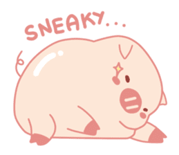 Vivid Emotions with Chubby Cute Pink Pig sticker #14957438