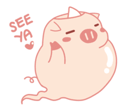 Vivid Emotions with Chubby Cute Pink Pig sticker #14957441