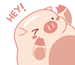 Vivid Emotions with Chubby Cute Pink Pig sticker #14957442