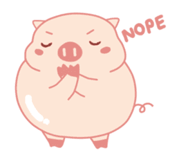 Vivid Emotions with Chubby Cute Pink Pig sticker #14957444