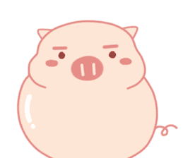 Vivid Emotions with Chubby Cute Pink Pig sticker #14957446