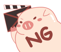 Vivid Emotions with Chubby Cute Pink Pig sticker #14957448