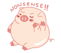 Vivid Emotions with Chubby Cute Pink Pig sticker #14957450