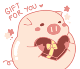 Vivid Emotions with Chubby Cute Pink Pig sticker #14957451