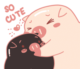 Vivid Emotions with Chubby Cute Pink Pig sticker #14957452