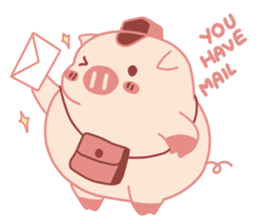 Vivid Emotions with Chubby Cute Pink Pig sticker #14957453