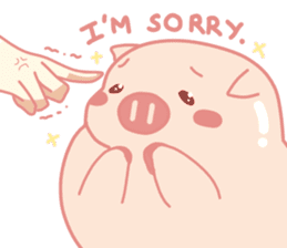Vivid Emotions with Chubby Cute Pink Pig sticker #14957454