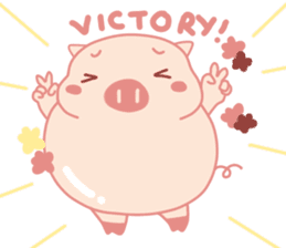 Vivid Emotions with Chubby Cute Pink Pig sticker #14957455