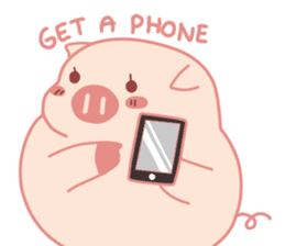 Vivid Emotions with Chubby Cute Pink Pig sticker #14957456