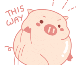 Vivid Emotions with Chubby Cute Pink Pig sticker #14957457