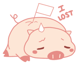 Vivid Emotions with Chubby Cute Pink Pig sticker #14957458