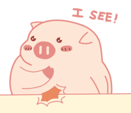 Vivid Emotions with Chubby Cute Pink Pig sticker #14957459