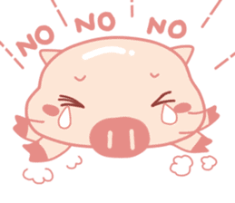Vivid Emotions with Chubby Cute Pink Pig sticker #14957460