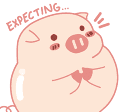 Vivid Emotions with Chubby Cute Pink Pig sticker #14957461