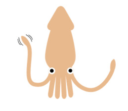 Squid living in the city sticker #14957790