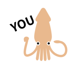 Squid living in the city sticker #14957791