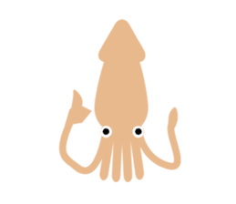 Squid living in the city sticker #14957794