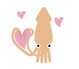 Squid living in the city sticker #14957795