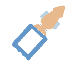 Squid living in the city sticker #14957797