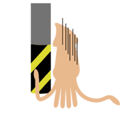 Squid living in the city sticker #14957804