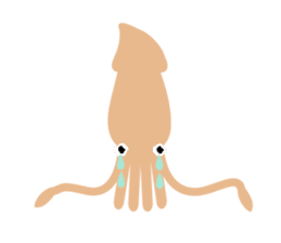 Squid living in the city sticker #14957806