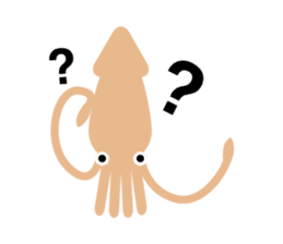 Squid living in the city sticker #14957814