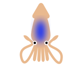 Squid living in the city sticker #14957816