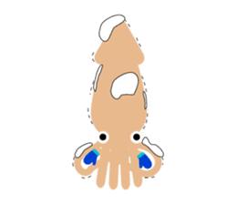 Squid living in the city sticker #14957817