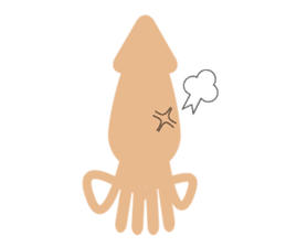 Squid living in the city sticker #14957820