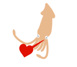 Squid living in the city sticker #14957822