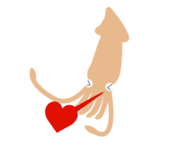 Squid living in the city sticker #14957822