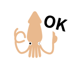 Squid living in the city sticker #14957827