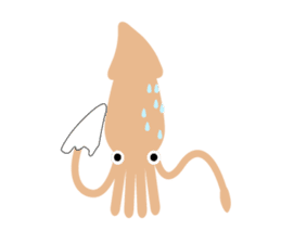 Squid living in the city sticker #14957828