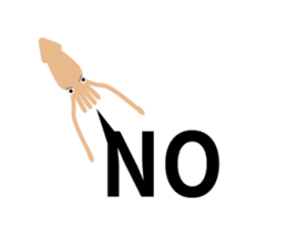 Squid living in the city sticker #14957829