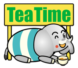 big elephant boy sticker #14958313