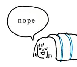 Cocoon girl (English version) sticker #14959186