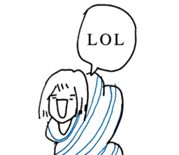 Cocoon girl (English version) sticker #14959187