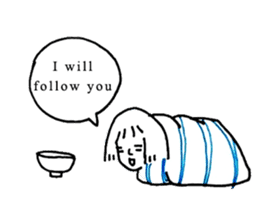 Cocoon girl (English version) sticker #14959190