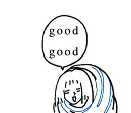 Cocoon girl (English version) sticker #14959194